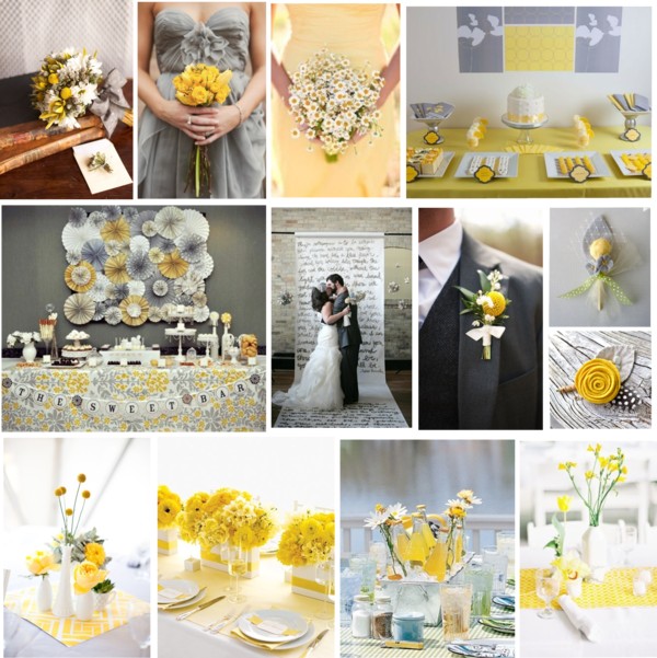 Yellow and Grey Wedding